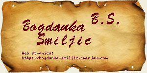 Bogdanka Smiljić vizit kartica